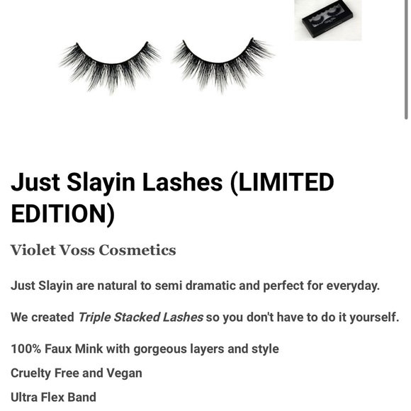 NIB Violet Voss Cosmetics Just Slayin Lashes-LIMITED EDITION - Picture 5 of 10